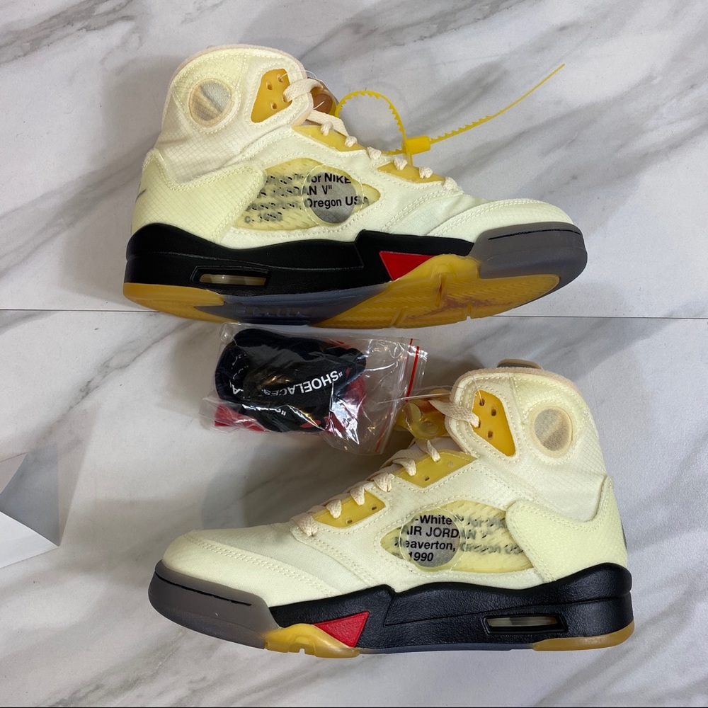 ❌SOLD❌ Off-White Jordan 5 Sail Nike x Virgil Abloh - Picture 3 of 16